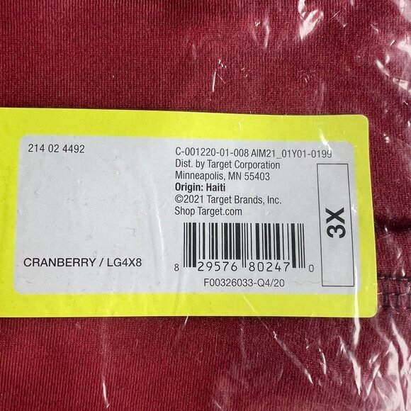 All in Motion Women's Plus Size Simplicity Mid-Rise Capri Leggings 20" Red 3X - Picture 4 of 4